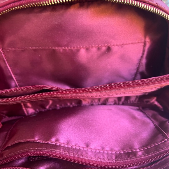 NWOT- JOY & IMAN Red Quilted Burgundy Crossbody Bag - Picture 6 of 6